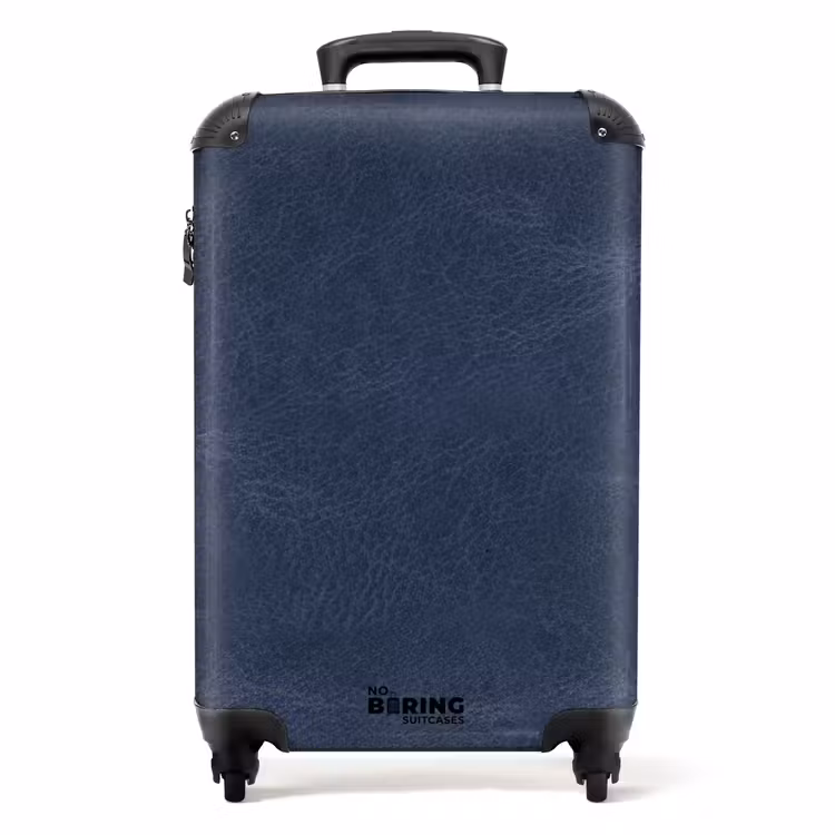 Suitcase - Leather look dark blue — 1