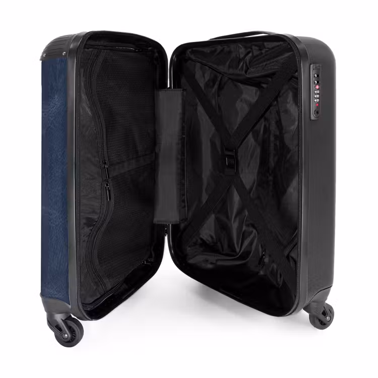 Suitcase - Leather look dark blue — 4