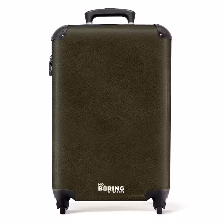 Suitcase - Leather look dark green — 1