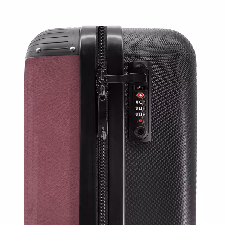 Suitcase - Leather look dark pink — 5
