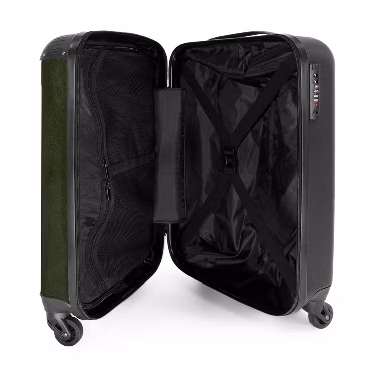 Suitcase - Leather look deep green — 4