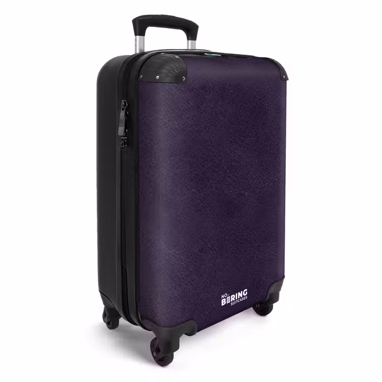 Suitcase - Leather look deep purple — 2