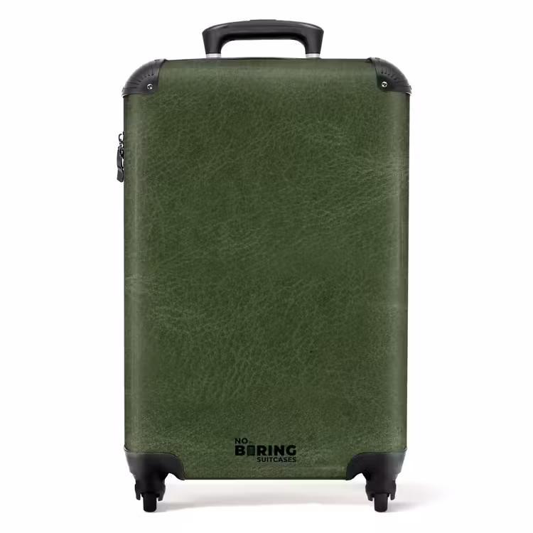 Suitcase - Leather look forest green — 1