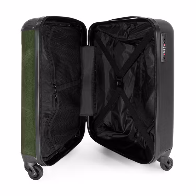 Suitcase - Leather look forest green — 4