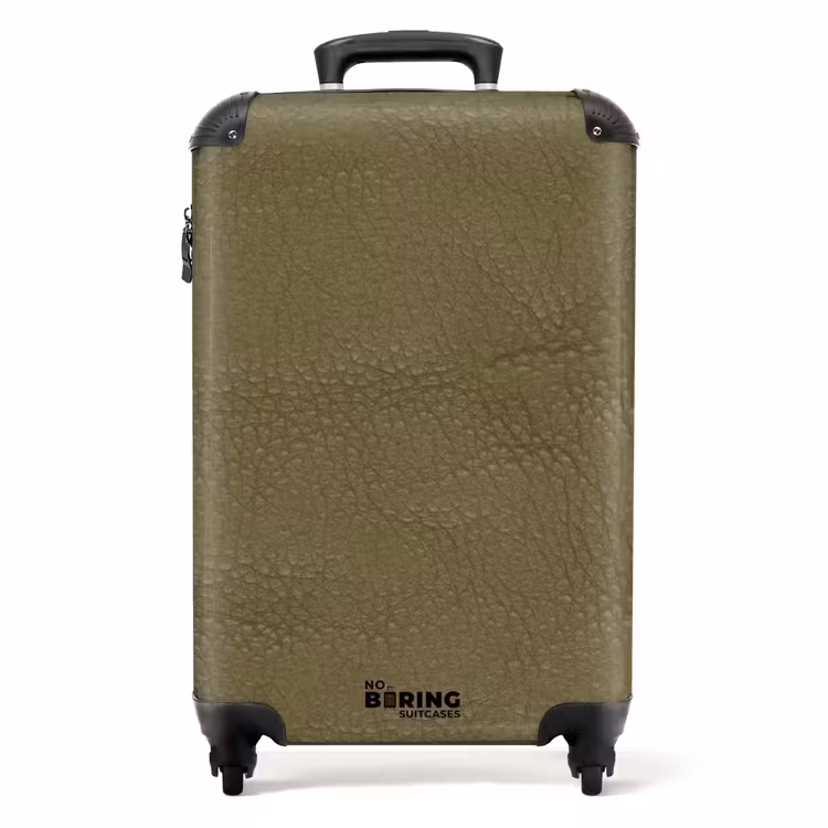 Suitcase - Leather look forest green — 1