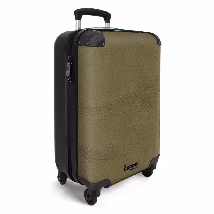 Suitcase - Leather look forest green — 2
