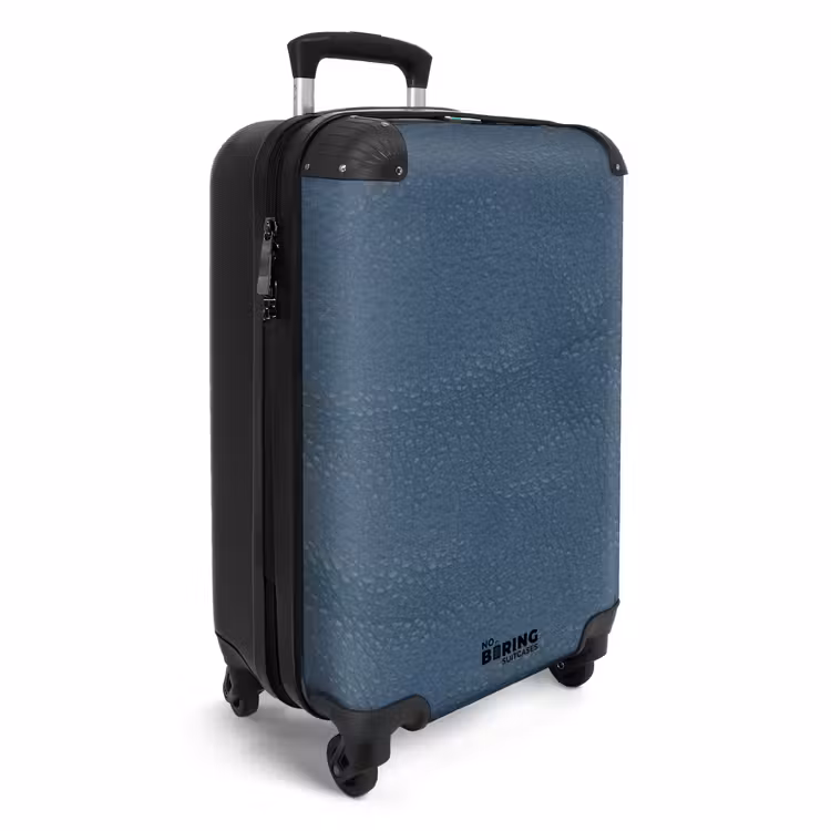 Suitcase - Leather look gray blue — 2