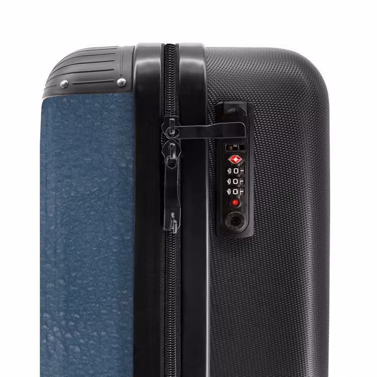 Suitcase - Leather look gray blue — 5