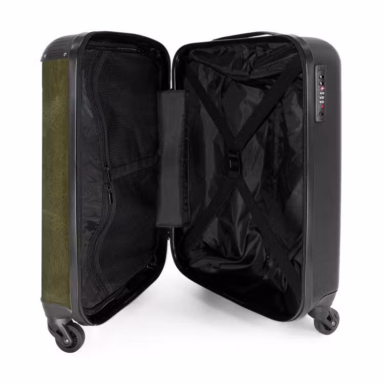 Suitcase - Leather look khaki green — 4