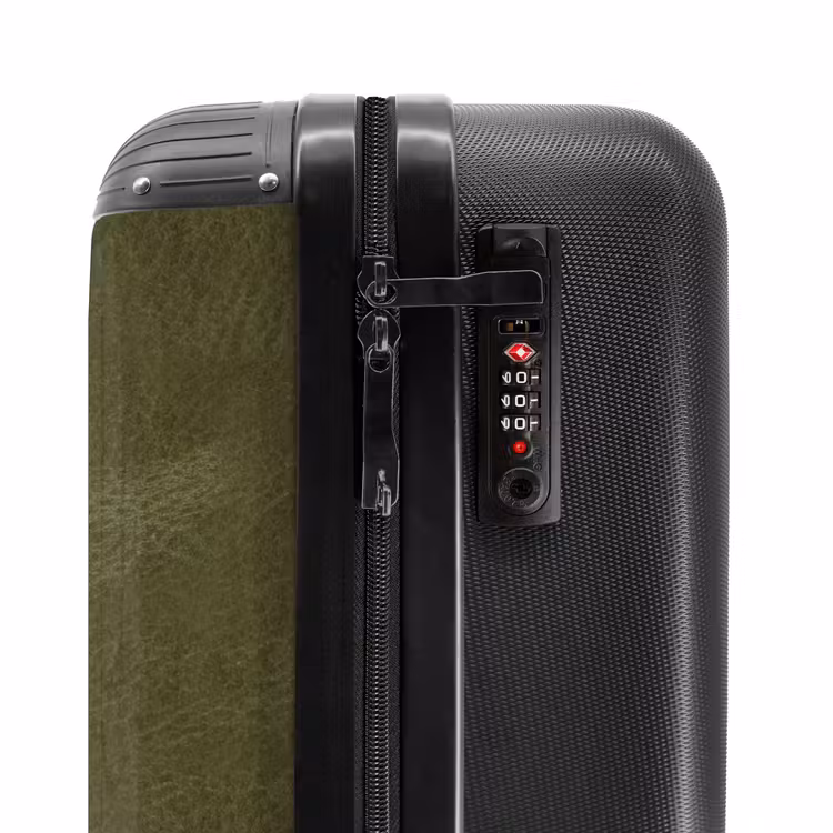 Suitcase - Leather look khaki green — 5
