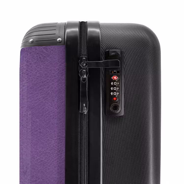Suitcase - Leather look lilac purple — 5