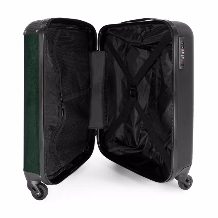 Suitcase - Leather look moss green — 4