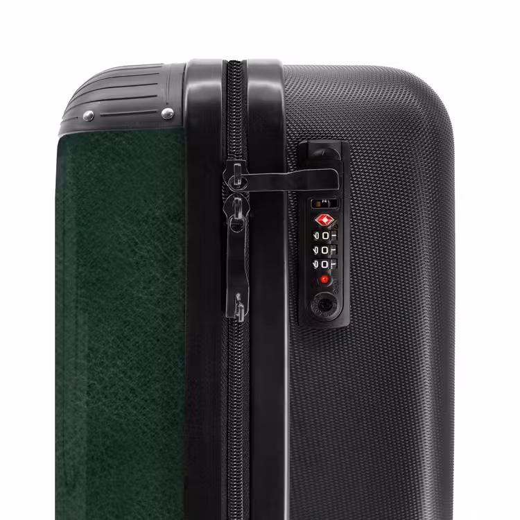 Suitcase - Leather look moss green — 5