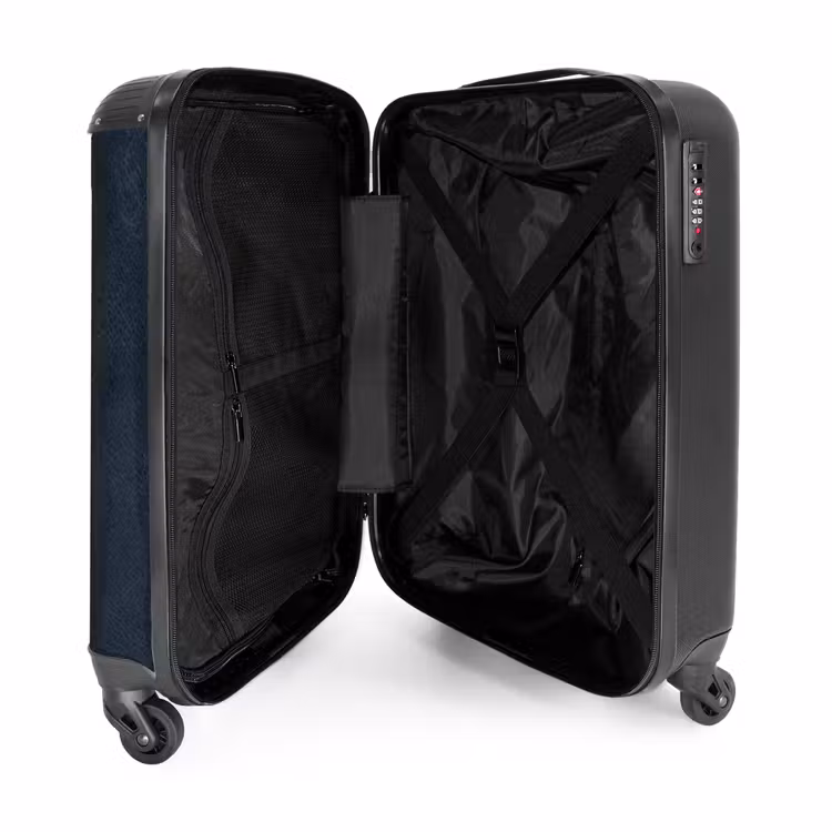 Suitcase - Leather look navy blue — 4