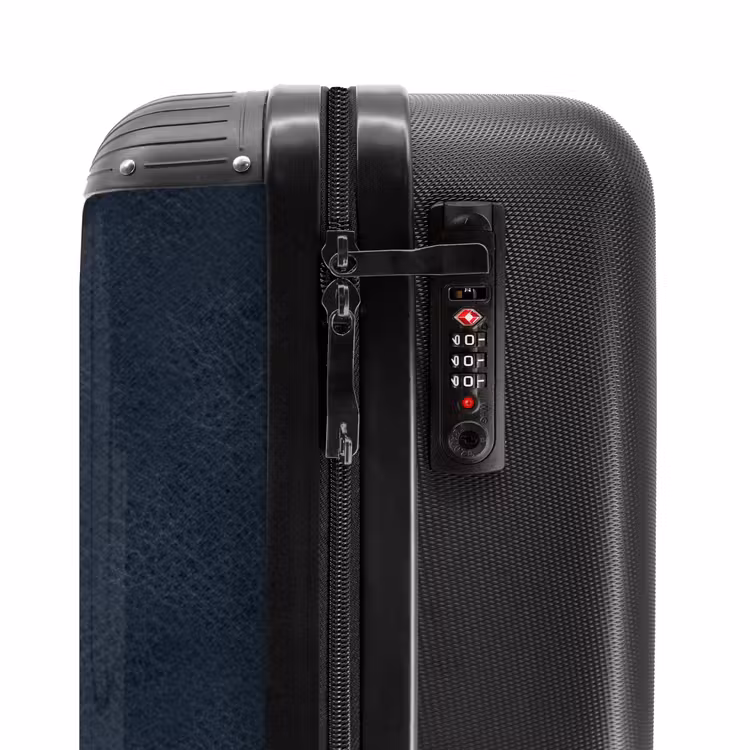 Suitcase - Leather look navy blue — 5