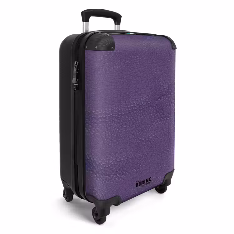 Suitcase - Leather look violet purple — 2