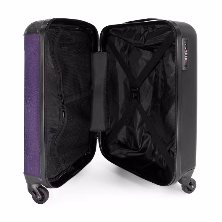 Suitcase - Leather look violet purple — 4