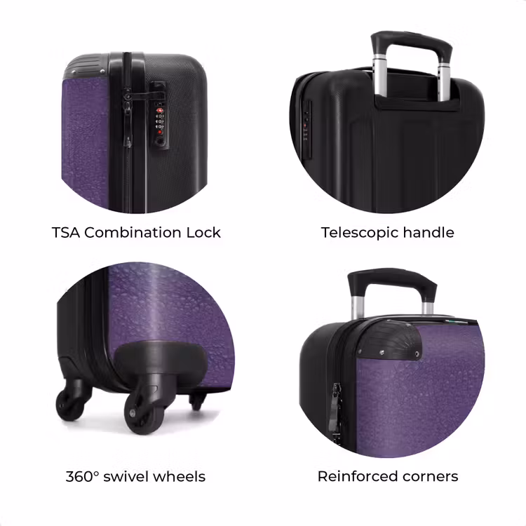 Suitcase - Leather look violet purple — 7