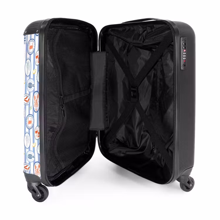Suitcase - Striped summer print colorful — 4