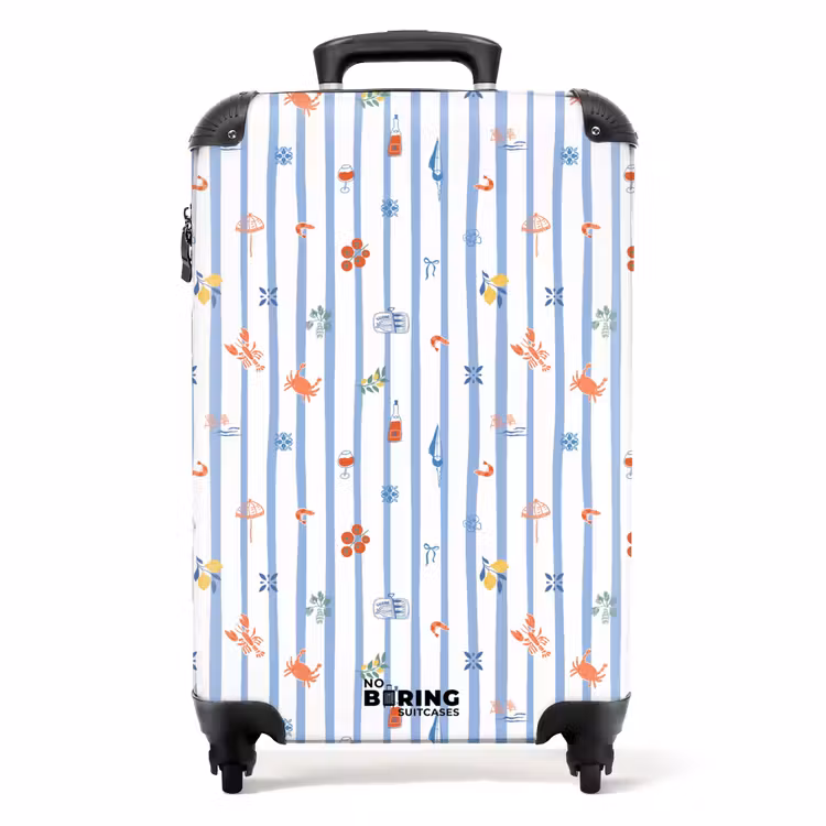 Suitcase - Striped vacation print colorful — 1