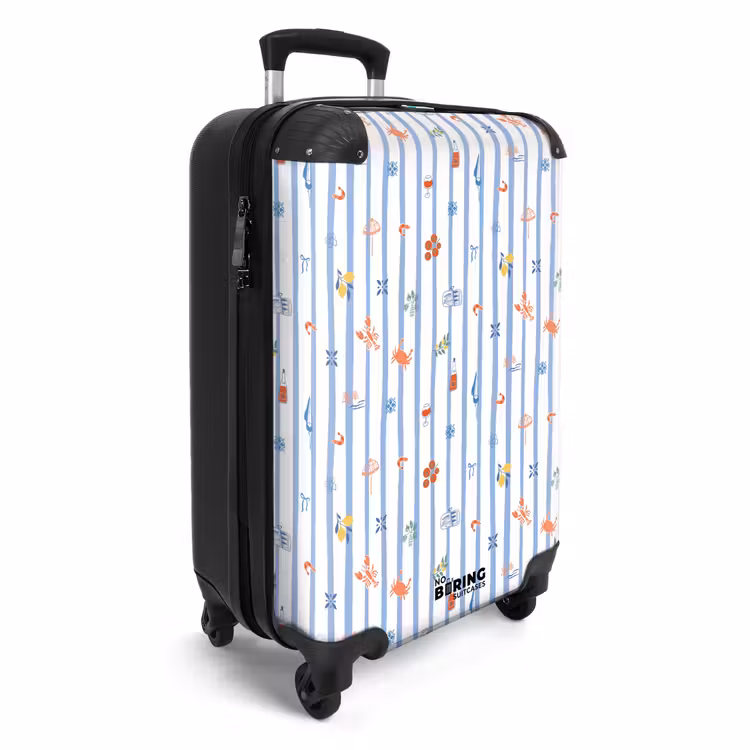 Suitcase - Striped vacation print colorful — 2