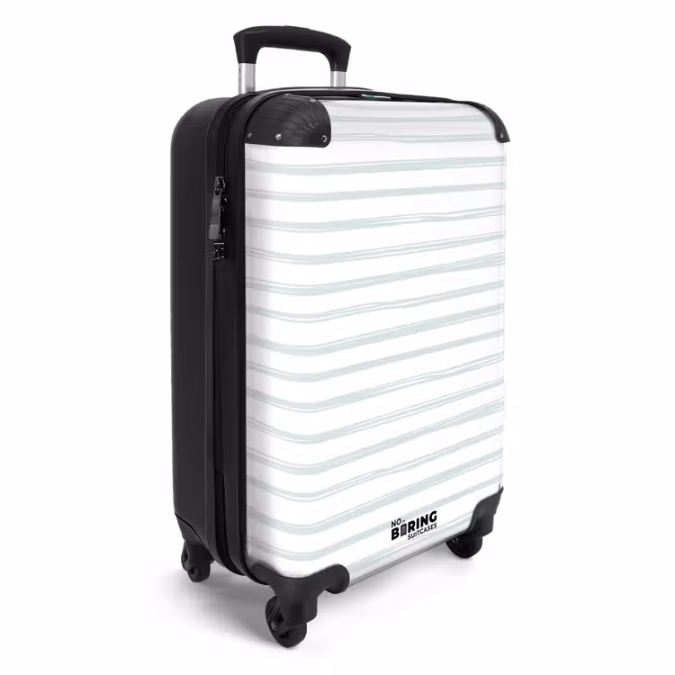 Suitcase - Stripes pattern green — 2