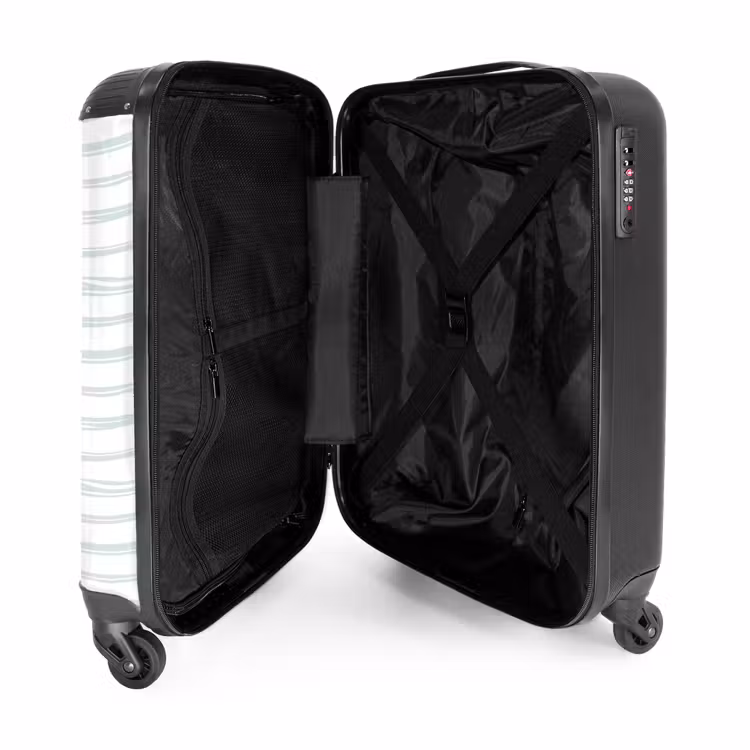 Suitcase - Stripes pattern green — 4