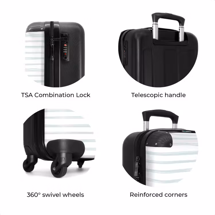 Suitcase - Stripes pattern green — 7