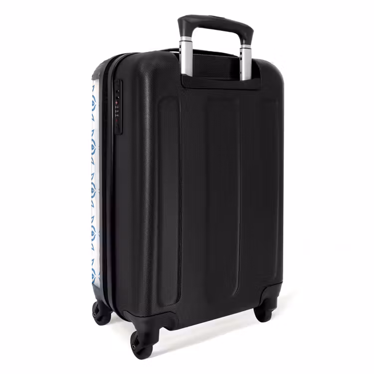 Suitcase - Summer tile print blue — 3