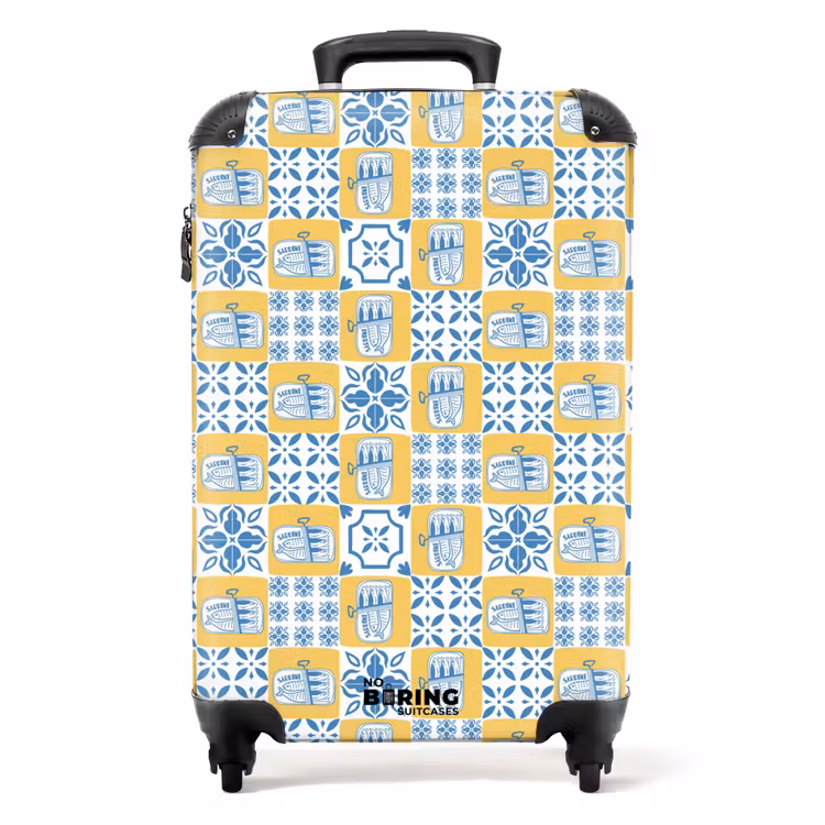 Suitcase - Tile pattern blue yellow — 1