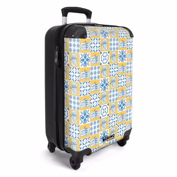 Suitcase - Tile pattern blue yellow — 2