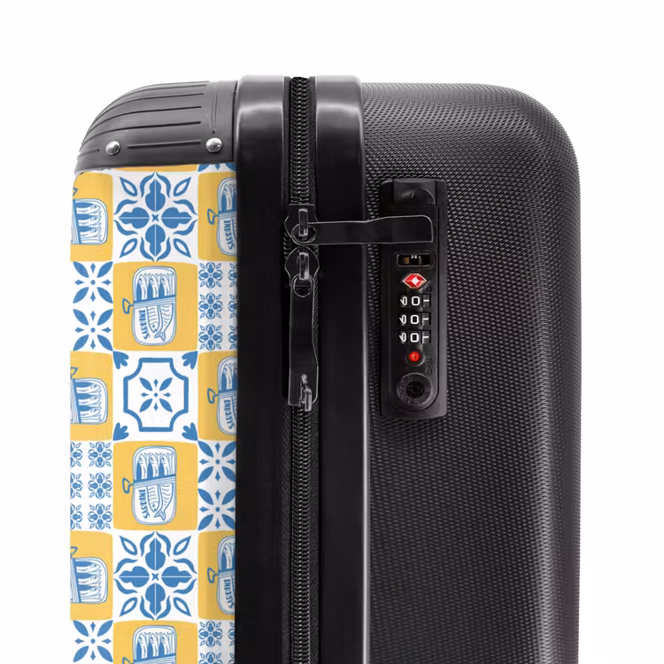 Suitcase - Tile pattern blue yellow — 5