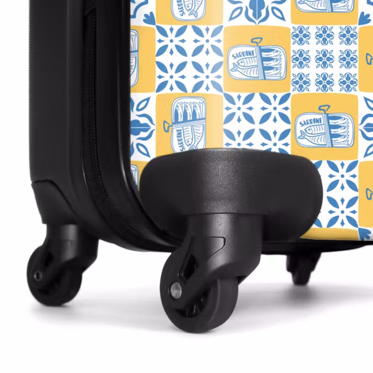 Suitcase - Tile pattern blue yellow — 6