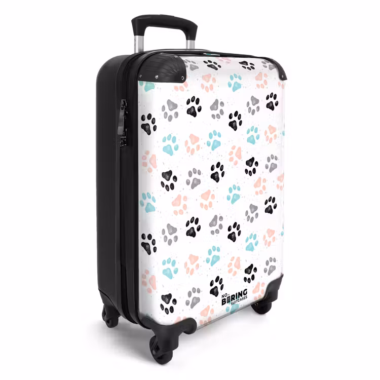 Suitcase - Dog paw pattern colored — 2