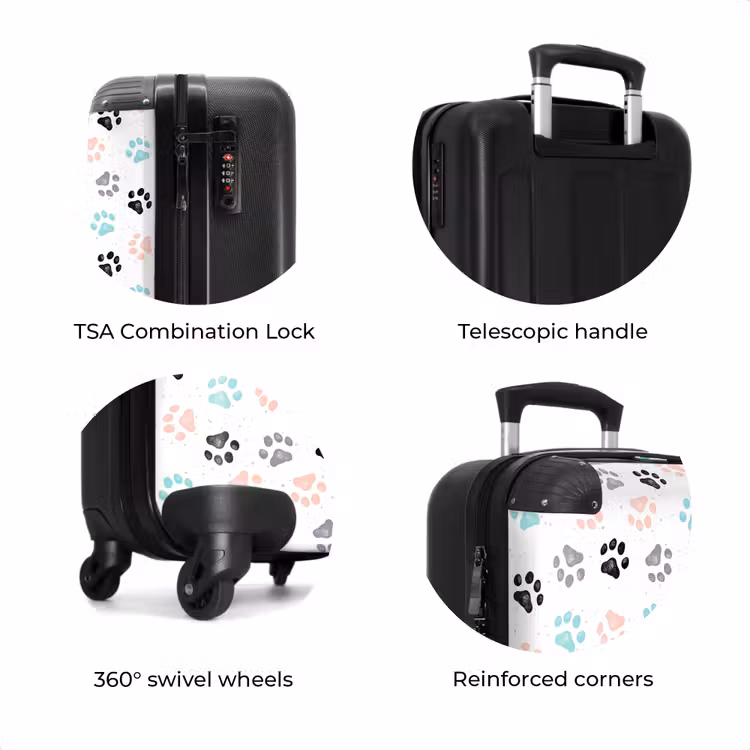 Suitcase - Dog paw pattern colored — 8