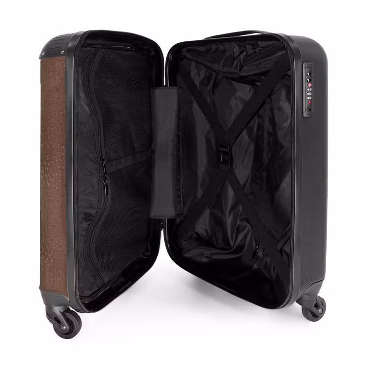 Suitcase - Leather look chestnut brown — 4