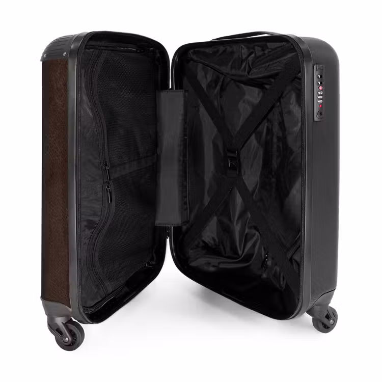 Suitcase - Leather look chocolate brown — 4
