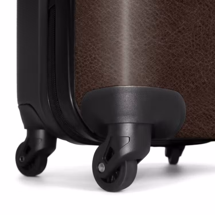 Suitcase - Leather look chocolate brown — 6