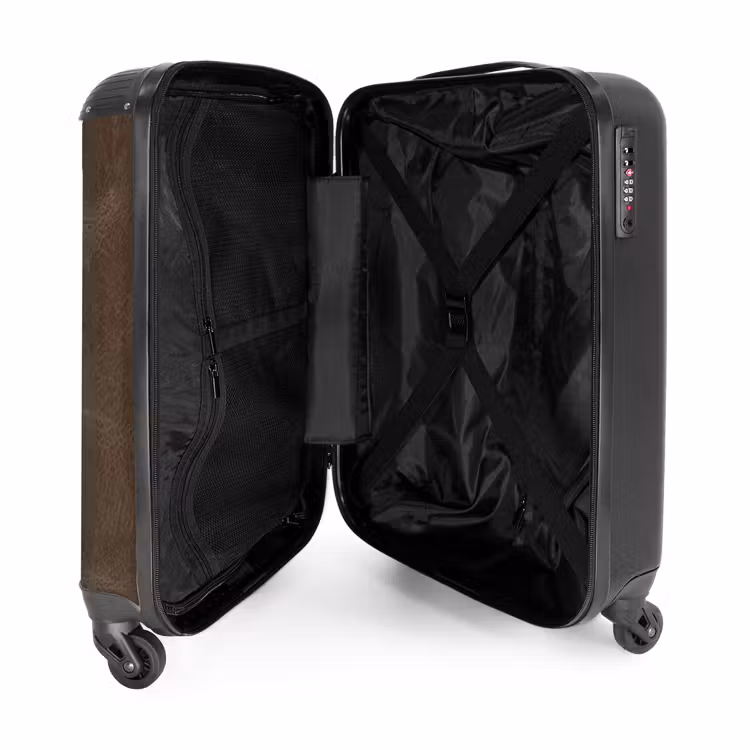 Suitcase - Leather look dark brown — 4