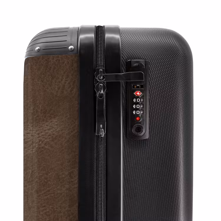 Suitcase - Leather look dark brown — 5
