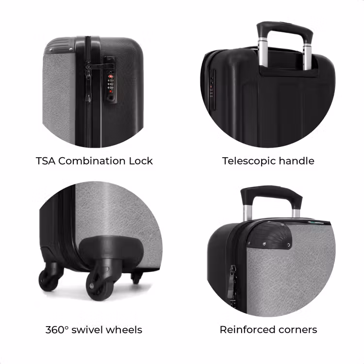 Suitcase - Leather look gray — 7