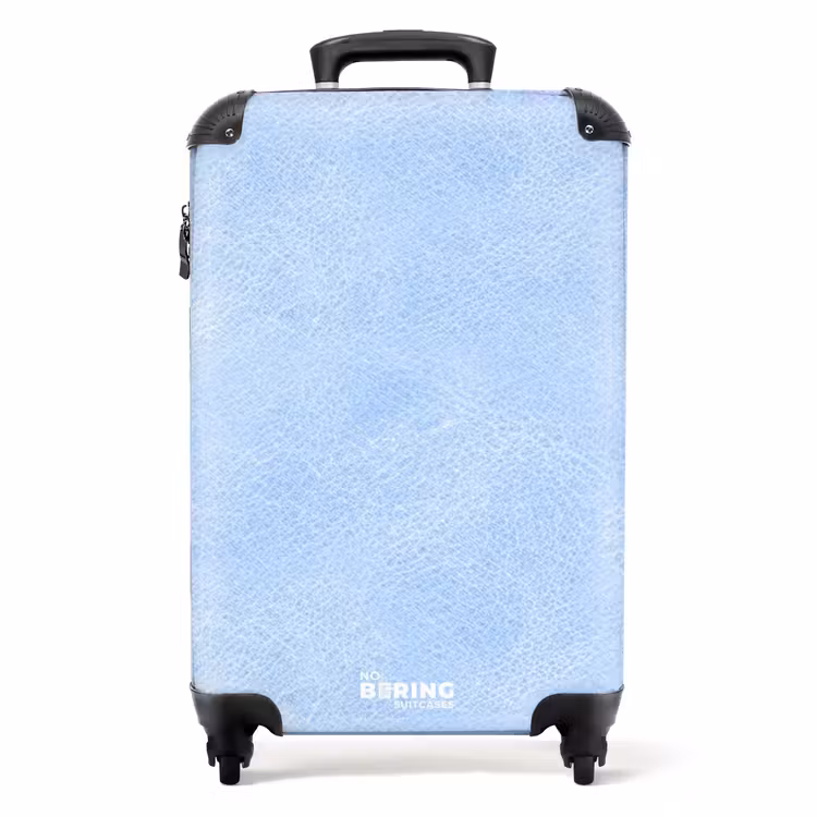 Suitcase - Leather look light blue — 1
