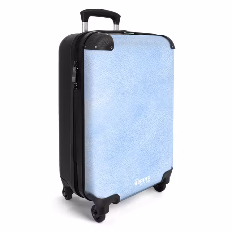 Suitcase - Leather look light blue — 2