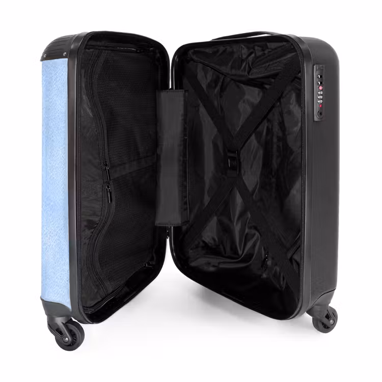 Suitcase - Leather look light blue — 4