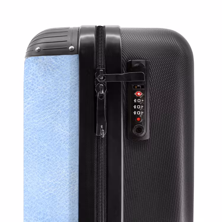 Suitcase - Leather look light blue — 5