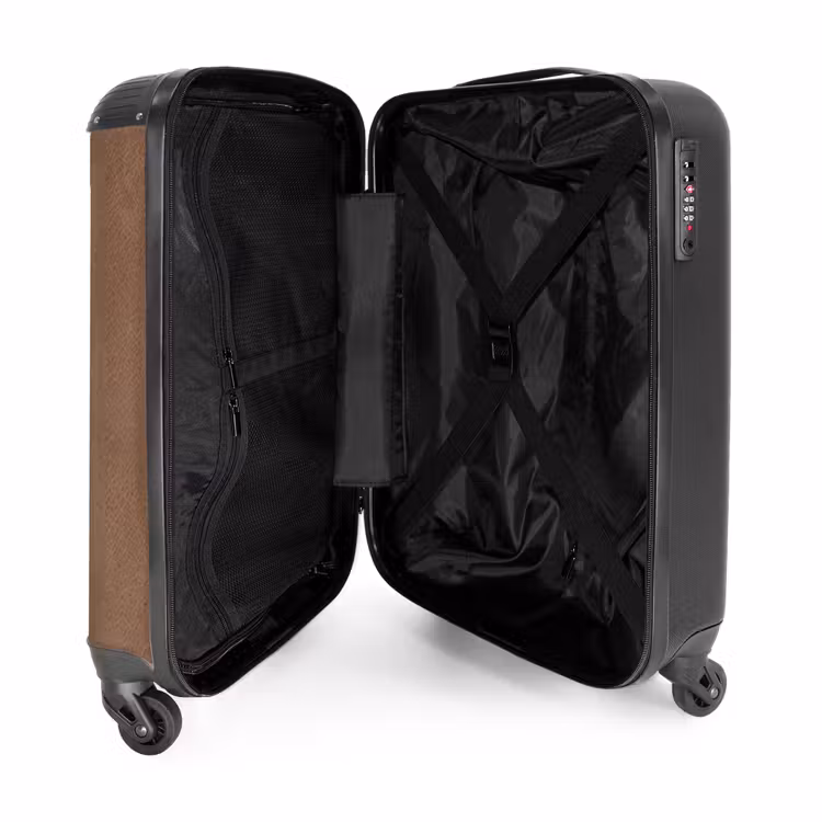 Suitcase - Leather look light brown — 4