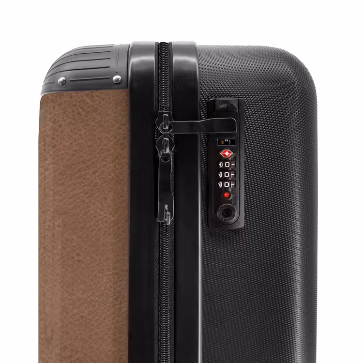 Suitcase - Leather look light brown — 5