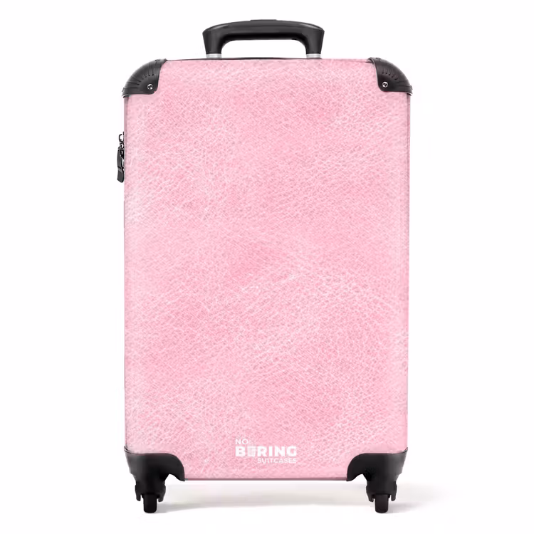 Suitcase - Leather look light pink — 1
