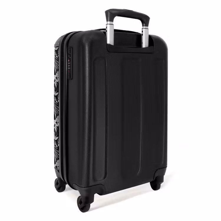 Suitcase - Tropical butterfly pattern black and white — 4