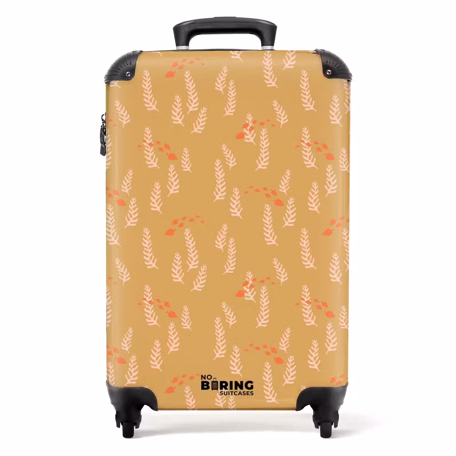 Suitcase - Coral with fish pattern orange pink — 1